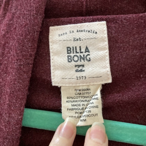 🍷Billabong Duster Cardigan M - Picture 3 of 3